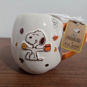 Rae Dunn Pumpkin Spice Coffee Mug Peanuts Design Snoopy New With Tags Handmade